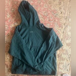 Acne Studios Men’s Oversized Teal Hoodie – Minimal Logo Pullover Sweatshirt